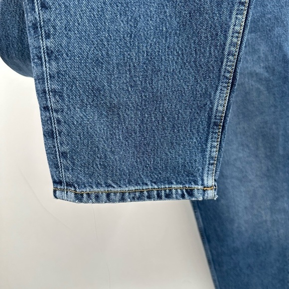 Y2K NWT TRIARCHY MOM highrise button relaxed tapered trendy stylish blue jean 27 - Picture 5 of 12